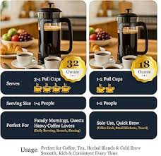 P3 French Press Coffee Maker - Standard Black